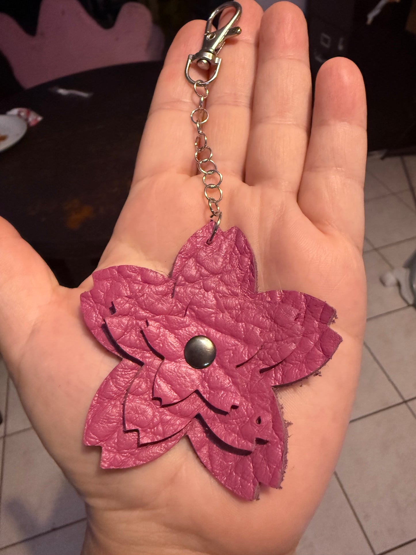 Upcycled Cowhide Leather Keychain – Handmade from Genuine Leather Scraps | Durable, Eco-Friendly, Rustic Accessory
