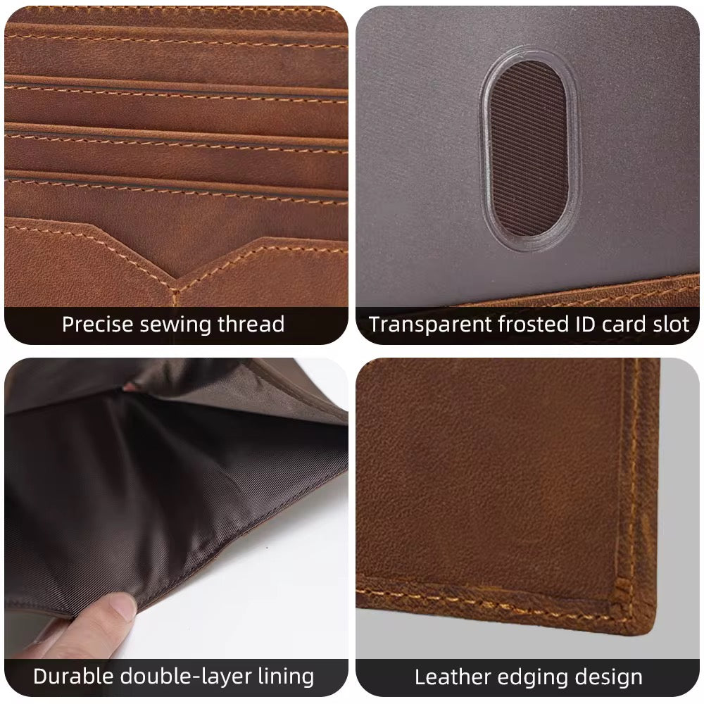 100% Genuine cowhide leather wallet