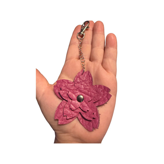 Upcycled Cowhide Leather Keychain – Handmade from Genuine Leather Scraps | Durable, Eco-Friendly, Rustic Accessory