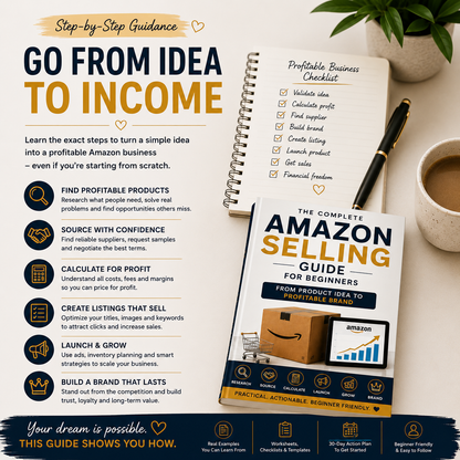 The Complete Amazon Selling Guide for Beginners From Product Idea to Building Your Own Brand