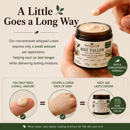 Shemo Bear Whipped Beef Tallow Cream – Deep Moisture for Dry & Sensitive Skin