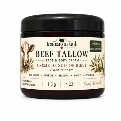 Shemo Bear Whipped Beef Tallow Cream – Deep Moisture for Dry & Sensitive Skin