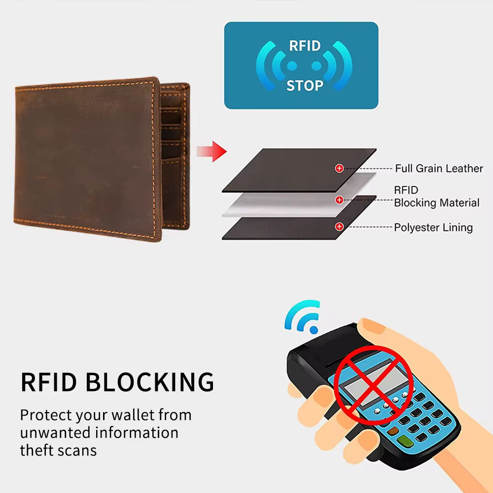 100% Genuine cowhide leather wallet