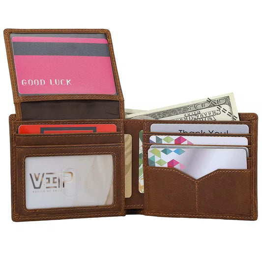 100% Genuine cowhide leather wallet