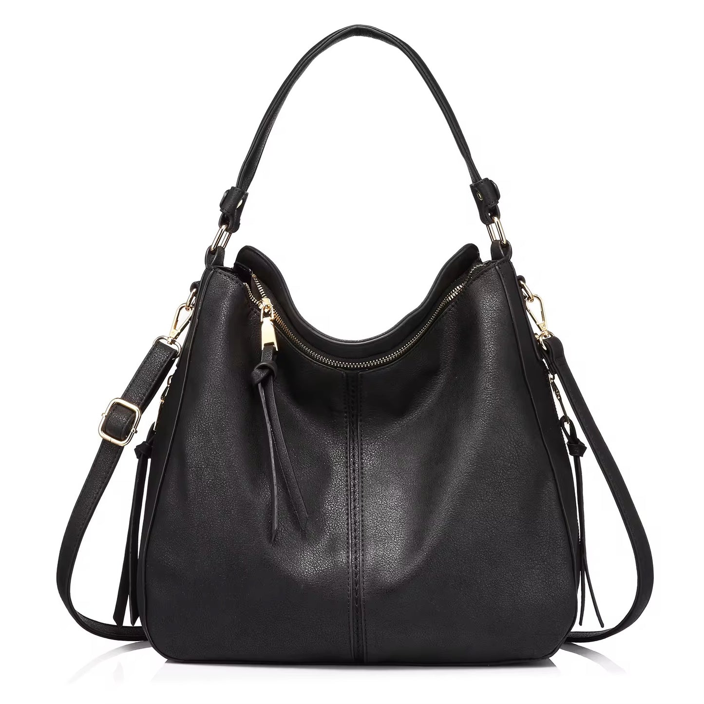 Women’s PU Leather Hobo Handbag – Classic, Spacious & Versatile