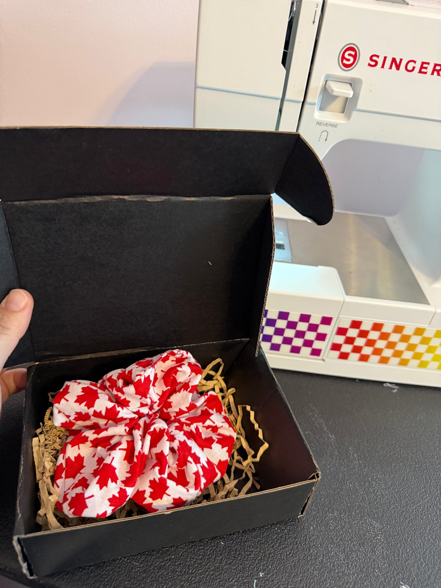 Canadian Maple Leaf Scrunchie – Handmade in Canada 🇨🇦