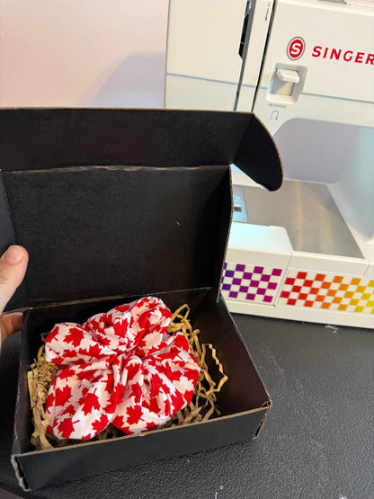 Canadian Maple Leaf Scrunchie – Handmade in Canada 🇨🇦