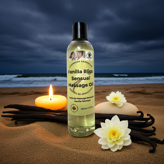 Vanilla Bliss Sensual Massage Oil (220 ml) | Premium Cosmetic Blend